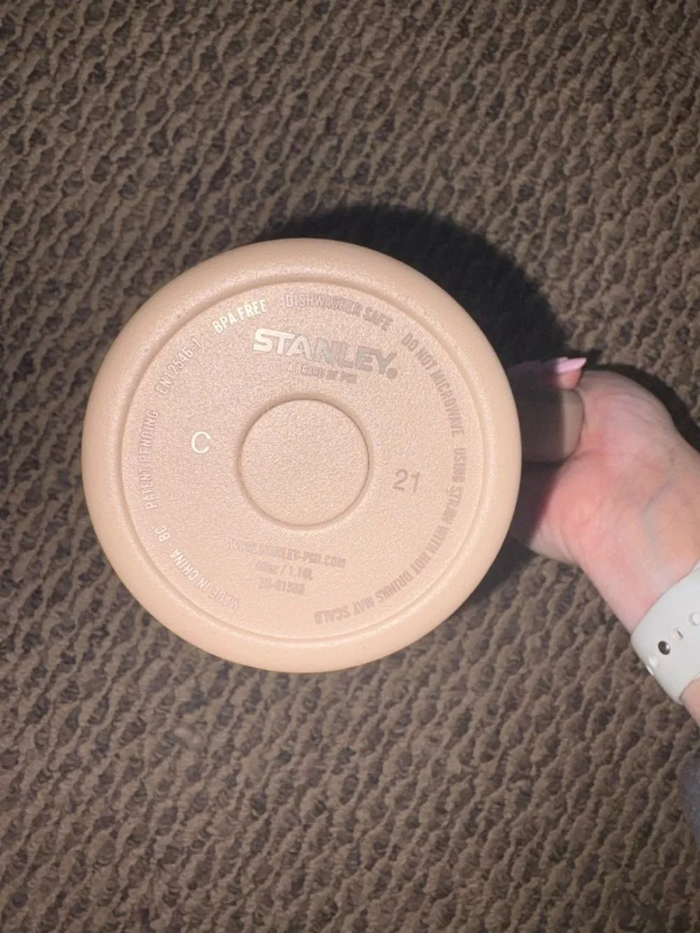 Stanley Light Beige Insulated Travel Tumbler with Handle - Picture 3 of 4
